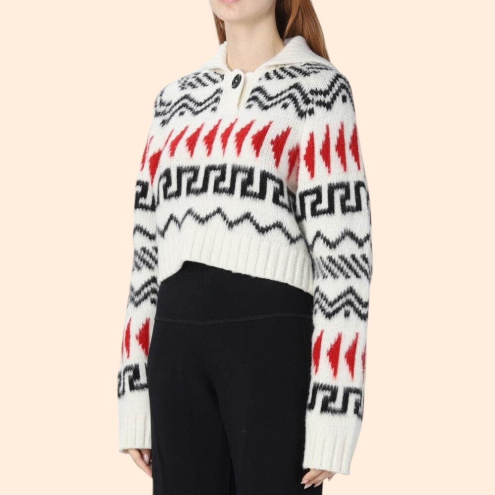 No. 21 Cropped Wool Sweater
